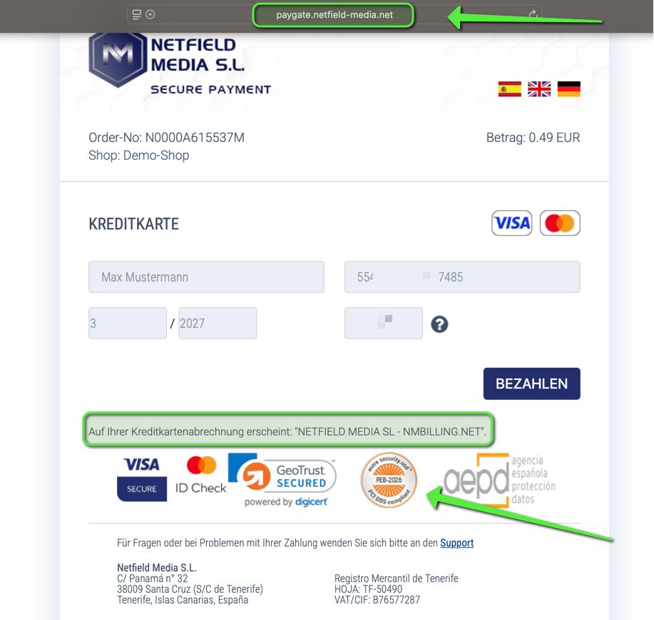 Vom Checkout bis zum Issuer, Formular